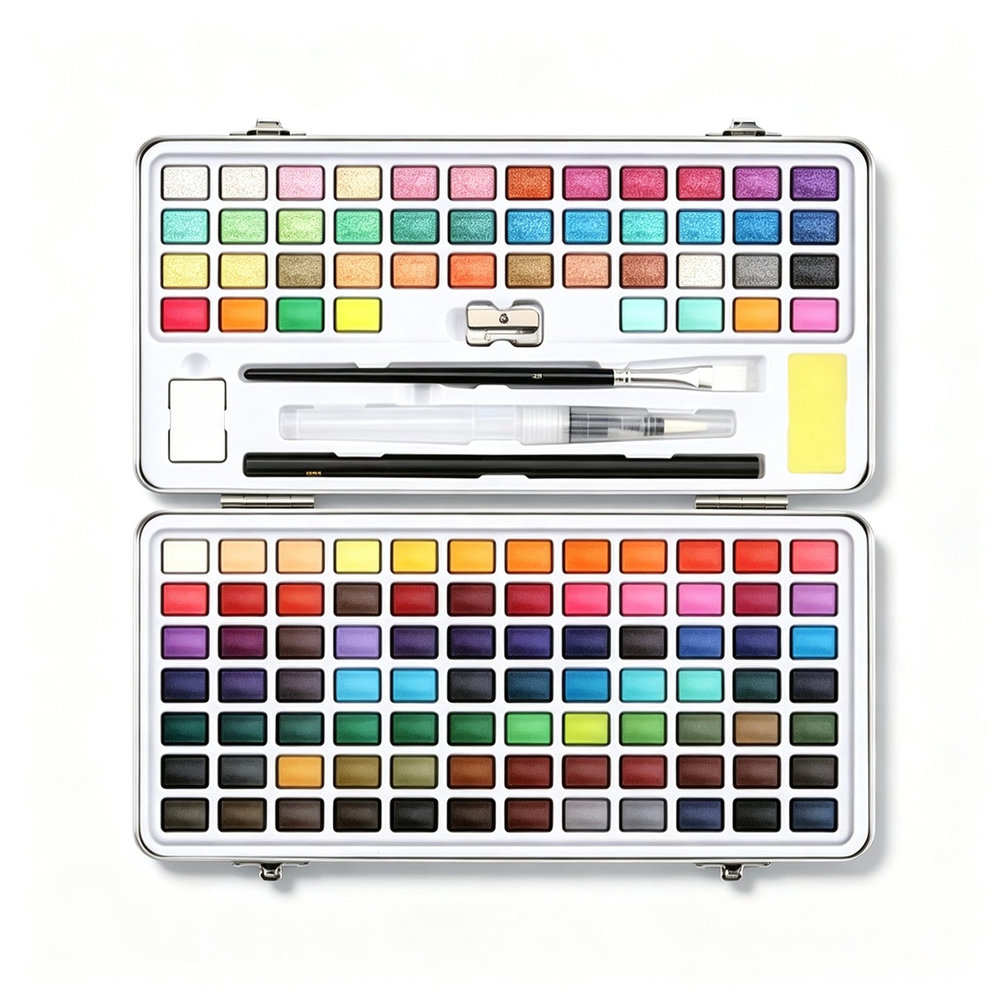 Solid Watercolor Paint Beginner Set in Exquisite Iron Case