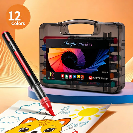 Direct Liquid Acrylic Marker Set, Soft Tip, Multi Colors Available