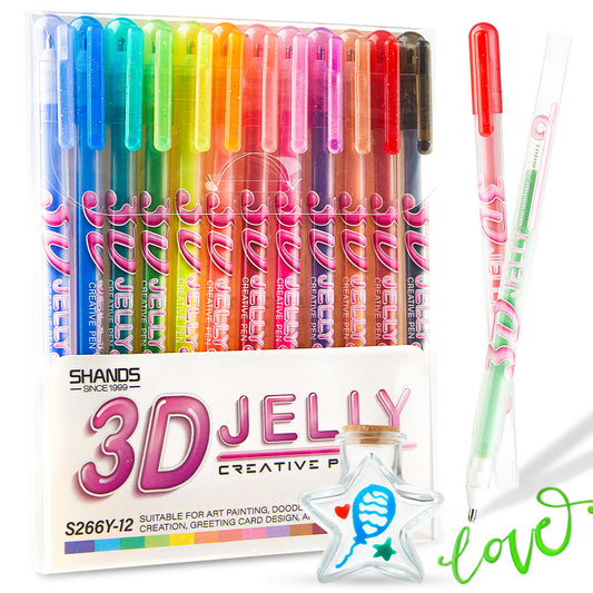 3D Jelly Gel Pens, DIY Craft Pens for Creative Handmade Gifts