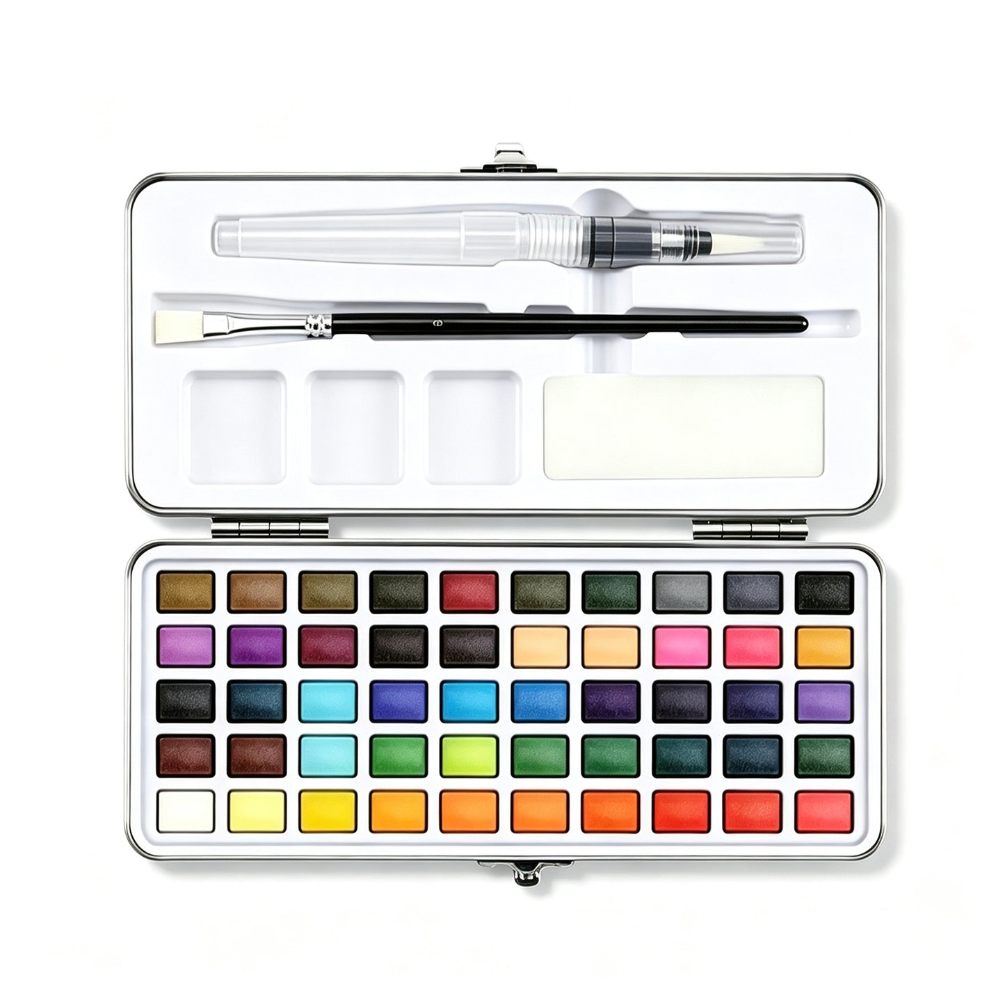 Solid Watercolor Paint Beginner Set in Exquisite Iron Case