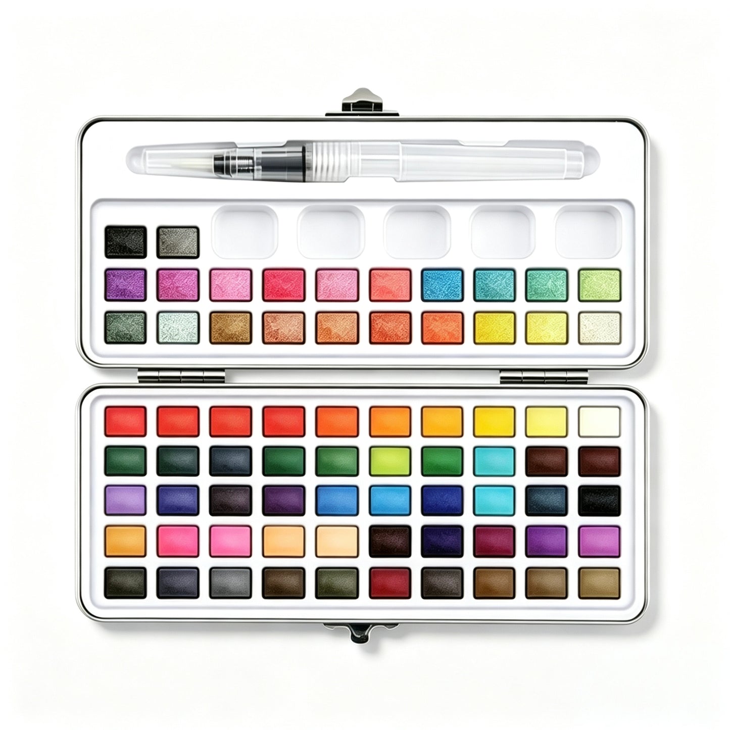 Solid Watercolor Paint Beginner Set in Exquisite Iron Case