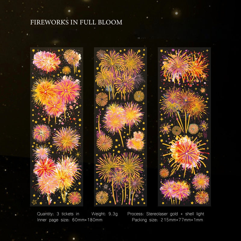 Holographic Stickers -Fireworks Series 10 Sets (3pcs/set)