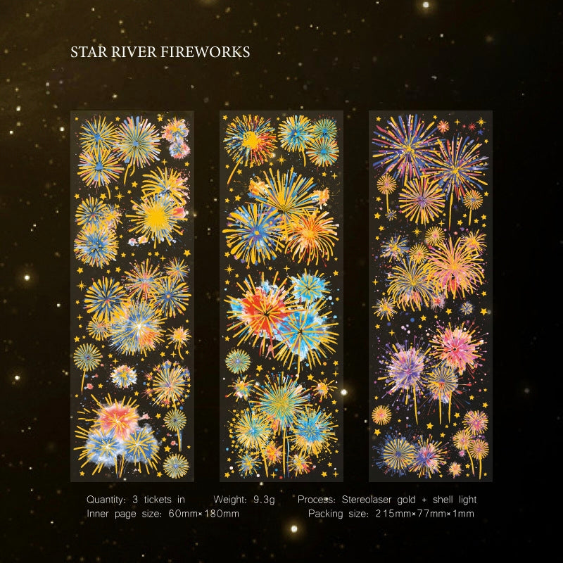 Holographic Stickers -Fireworks Series 10 Sets (3pcs/set)