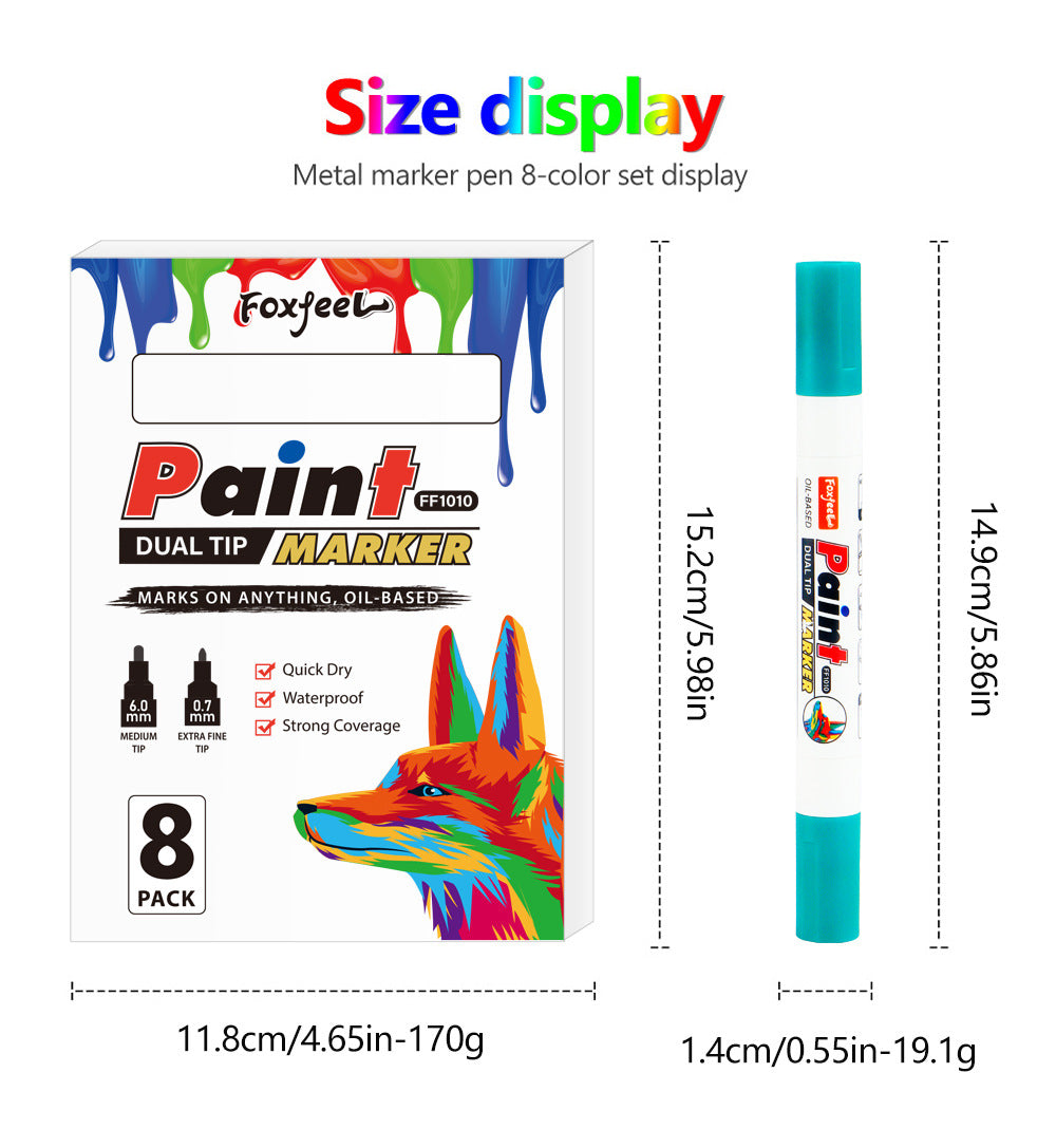 Dual Tip Paint Marker Pen, Touch Up Repair Pens for Car Tire, Furniture, Stone & Multi-Surface Marking (Copy)