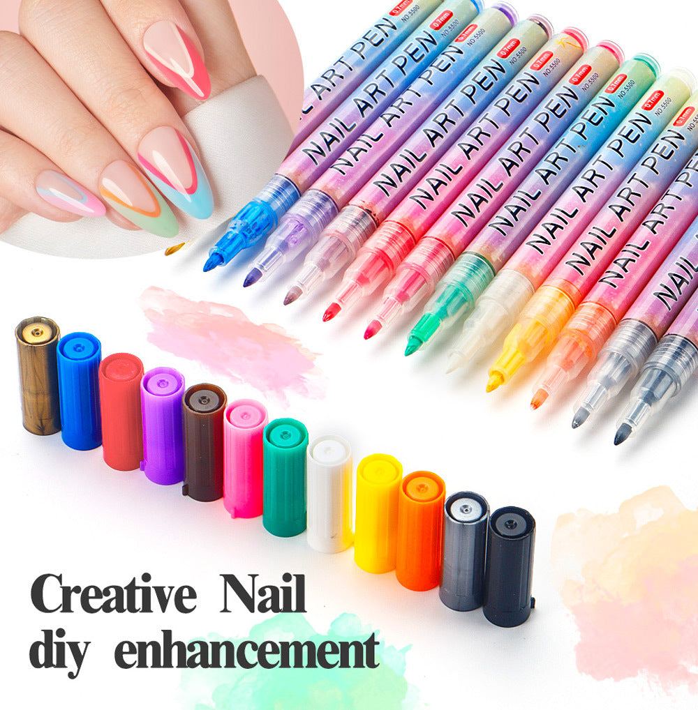 Nail Art Markers, 0.7mm Fine Tip Art Graffiti Drawing Pens
