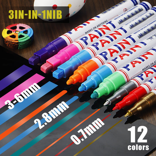 Paint Marker Pen, Touch Up Repair Pens for Car Tire, Furniture, Stone & Multi-Surface Marking