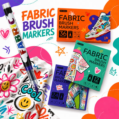 Fabric Brush Markers, Direct Liquid Acrylic Marker Set, Soft Tip