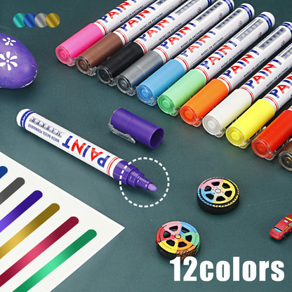 Paint Marker Pen, Touch Up Repair Pens for Car Tire, Furniture, Stone & Multi-Surface Marking